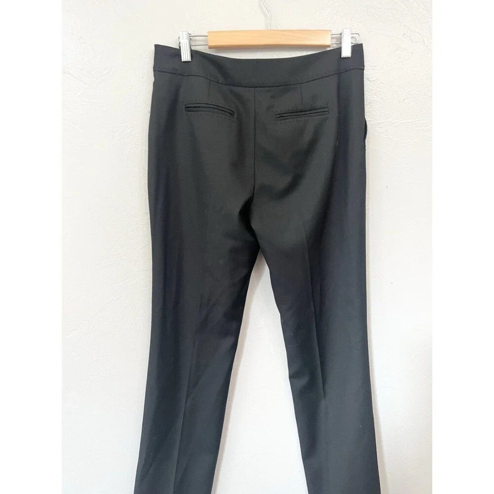 Tory Burch Women's Size 8 Black Wool Blend Straight Leg Dress Pants 34
